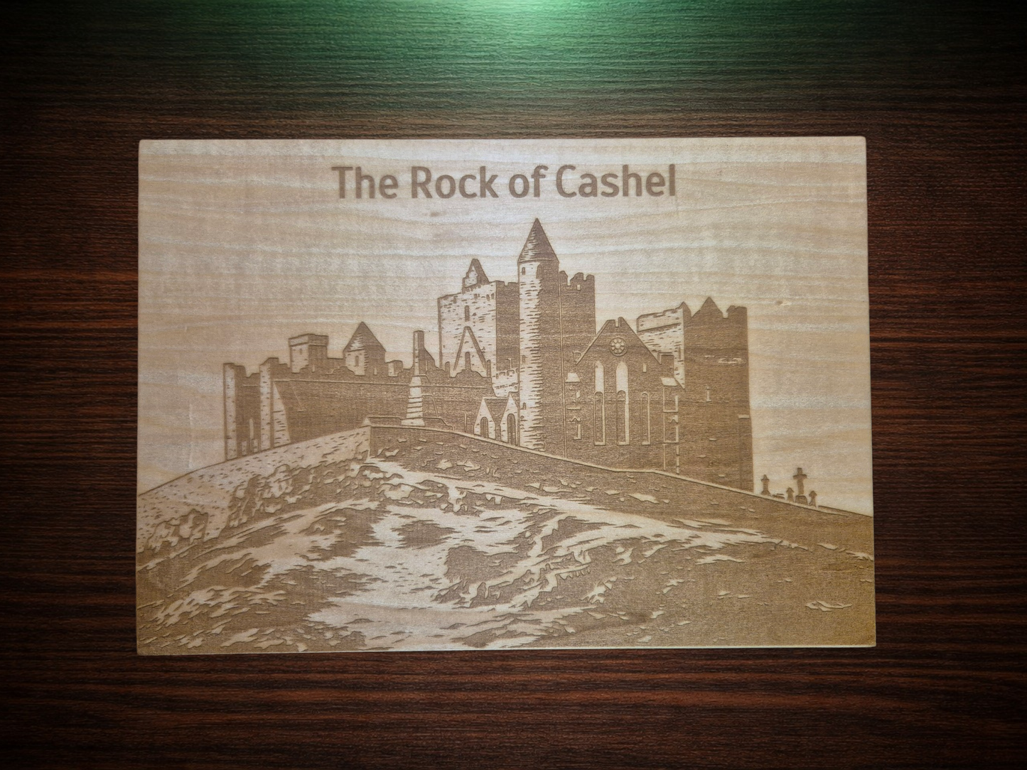 The Rock of Cashel Engraved wood
