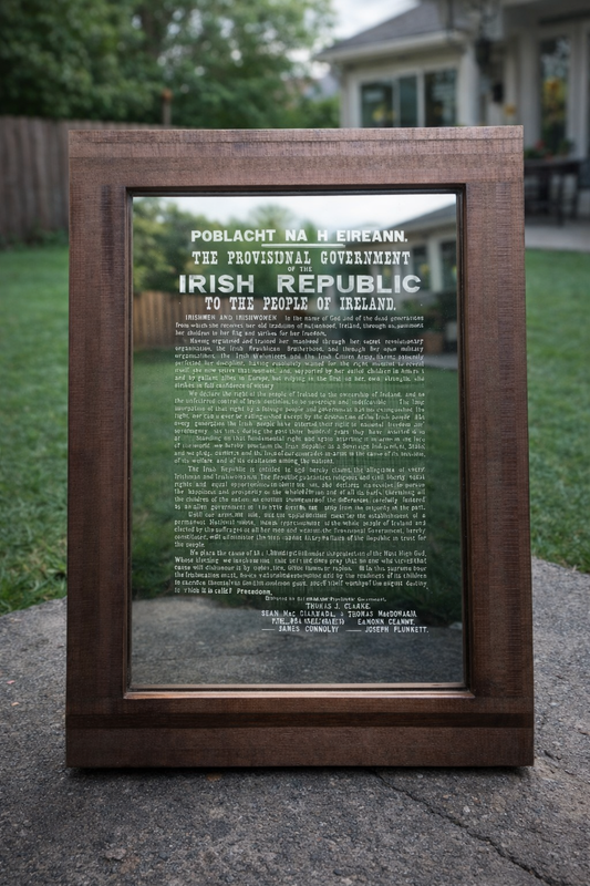 Engraved mirror: The Proclamation