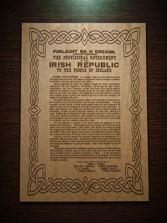 Irish Proclamation wood engraving