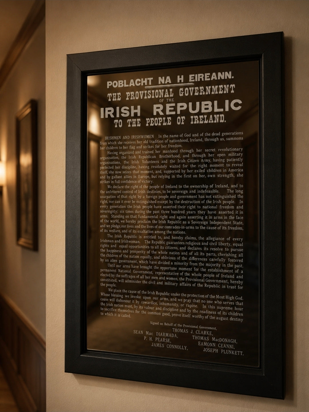 Irish proclamation mirror